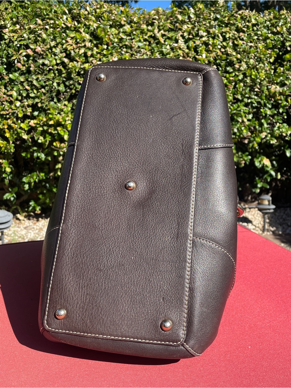 Dooney & Burke Dark Brown Annalisa Logo Lock Satchel - Picture 6 of 9